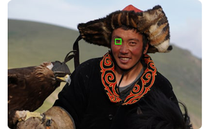 Sony a6600 sample image of mongolian eagle hunter mongolian falconer with his hat blowing in the wind