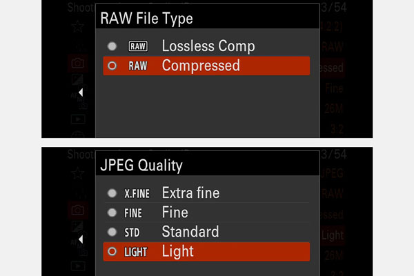 Sony Alpha 6700 menu interface