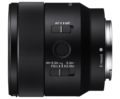 Sony FE 50mm F2.2 Macro Lens side view
