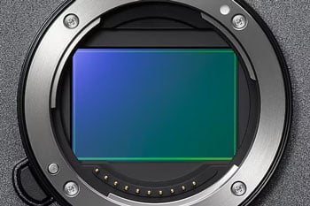 close up of the Sony FX2 sensor