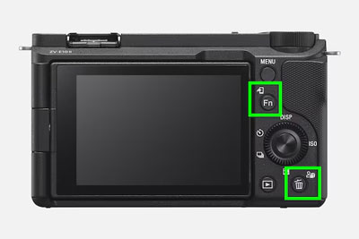 sony zv e10 ii function button