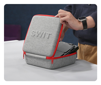someone opening the swit panel light case