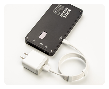 led panel light with charger connected