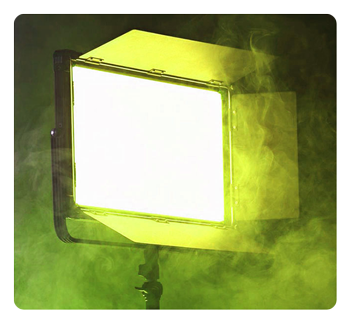 swit rgb panel light in use in a photo studio