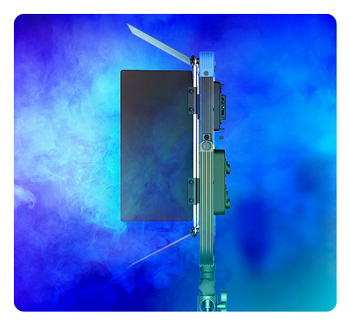 side view of the swit rgb panel light