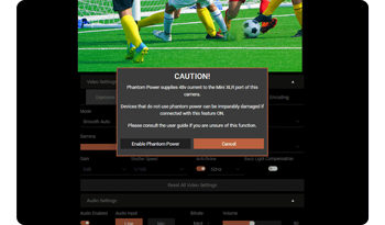 Image of Vizrt PTZ3 Control software Audio pop out window