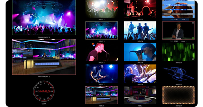 TriCaster Mini Go Software Multiview previews for live production