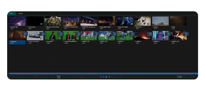 TriCaster Mini Go playback menu with built in Video Players