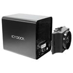 Icy Dock MB561US-4SB-1 4 Bay SATA to eSATA (Port Multiplier) USB Aluminum HDD Enclosure