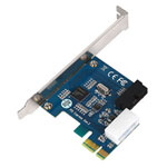 Silverstone Internal PCIe Extension Card USB 3 Silver with 3.5" I/O 2x USB 3.0 Ports
