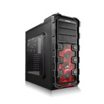 Enermax Ostrog GT ATX Midi Case Black with Red Fans & Window No PSU