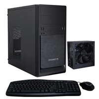 Gigabyte GZ-MA03 M-ATX Case with 450W PSU Gigabyte M/M Keyboard 
              & Mouse 
