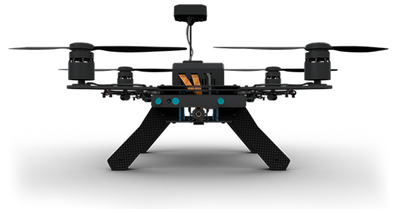 Intel Aerodrone Connected to a Laptop