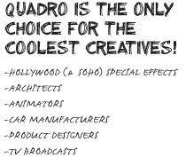 QUADRO IS THE ONLY CHOICE FOR THE COOLEST CREATIVES!