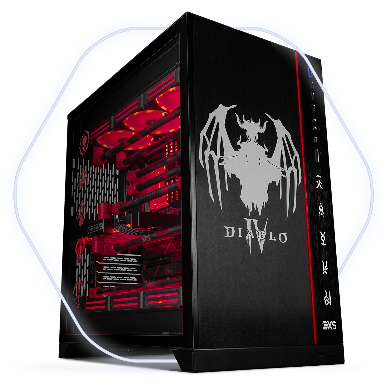 custom gaming PC diablo iv themed