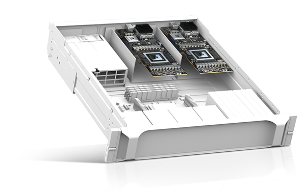 white server chassis with nvidia gpus