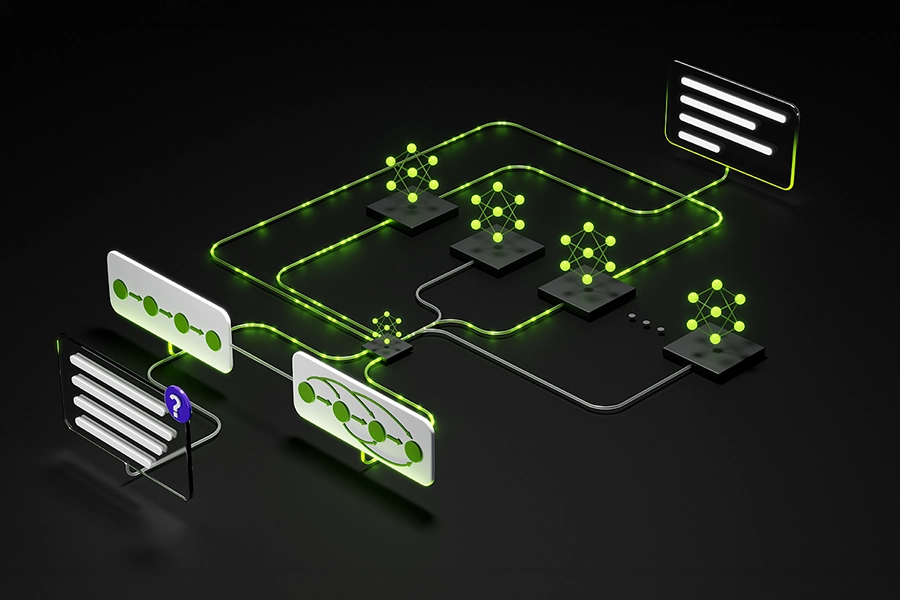NVIDIA Nemotron large language model powering a digital human avatar