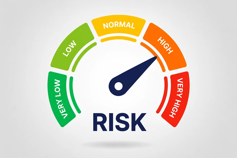 Finance professional using AI-assisted risk management analytics