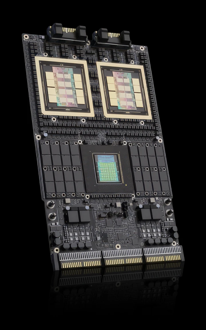 Diagram showing NVIDIA Grace Blackwell AI supercomputer architecture