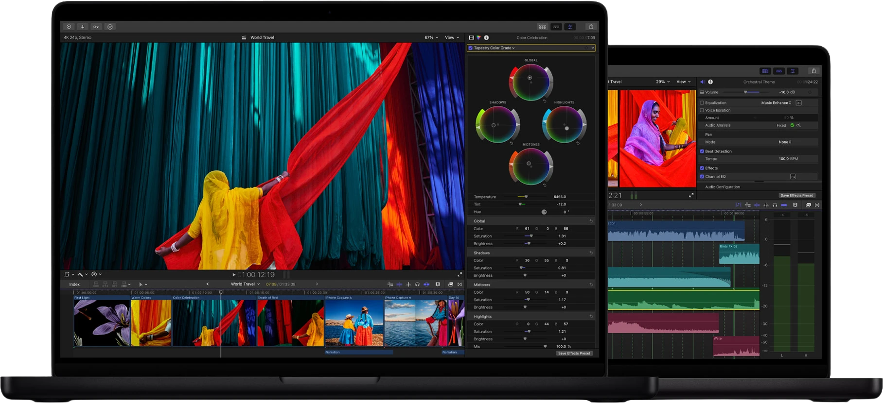 MacBook used for professional content creation and video editing