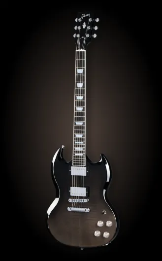 Double-cut body electric guitar
