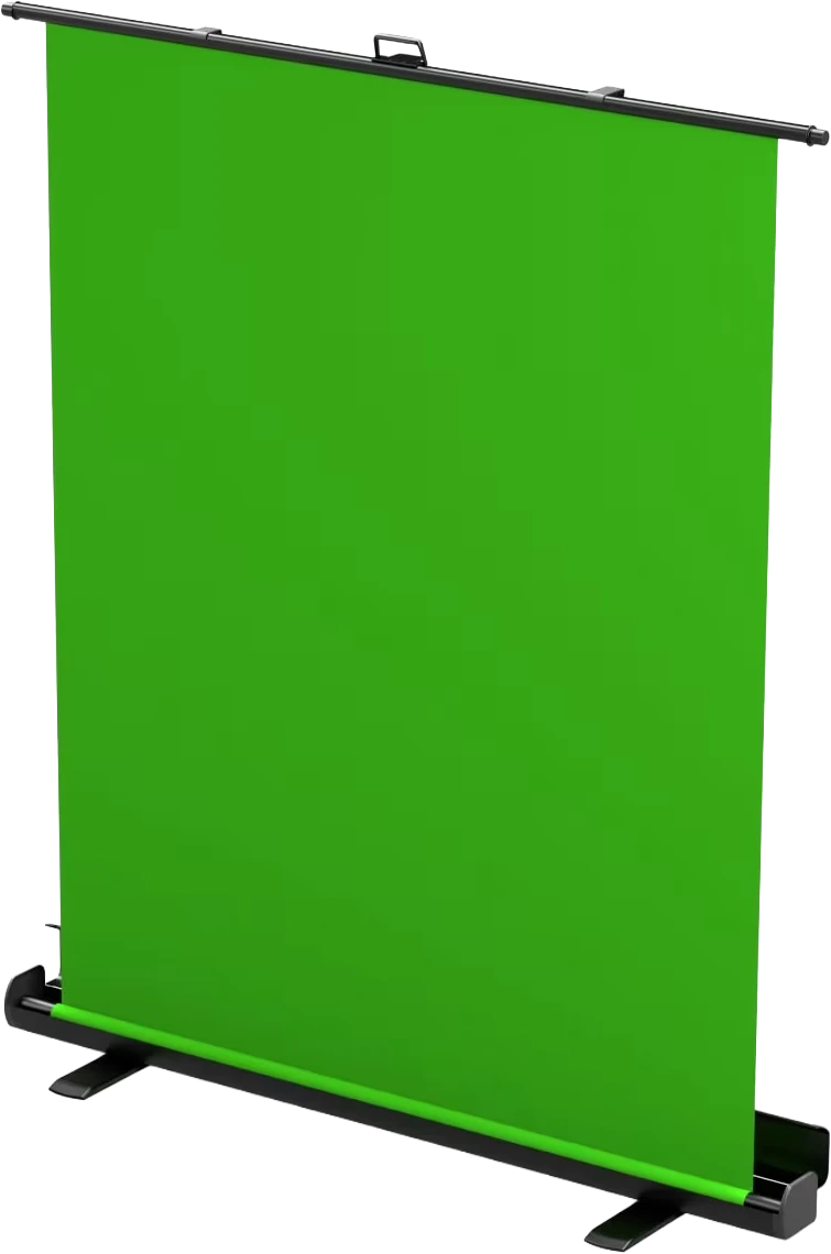 Collapsible green screen for chroma key streaming