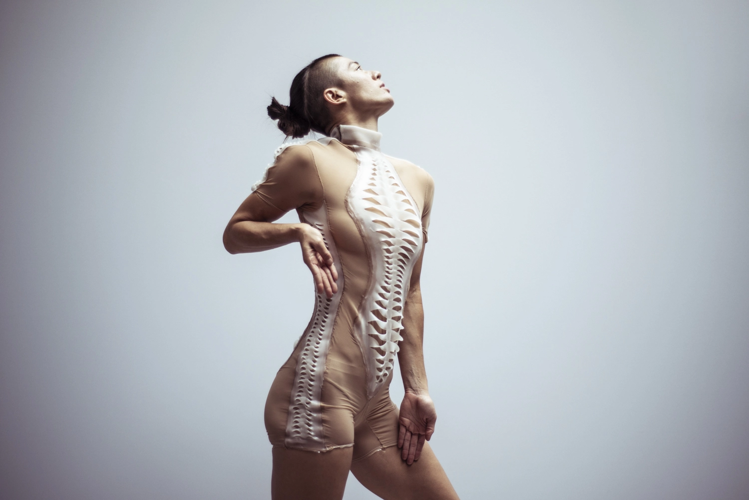 LILITH.AEON performance showing AI-generated character Lilith in motion during live interactive show
