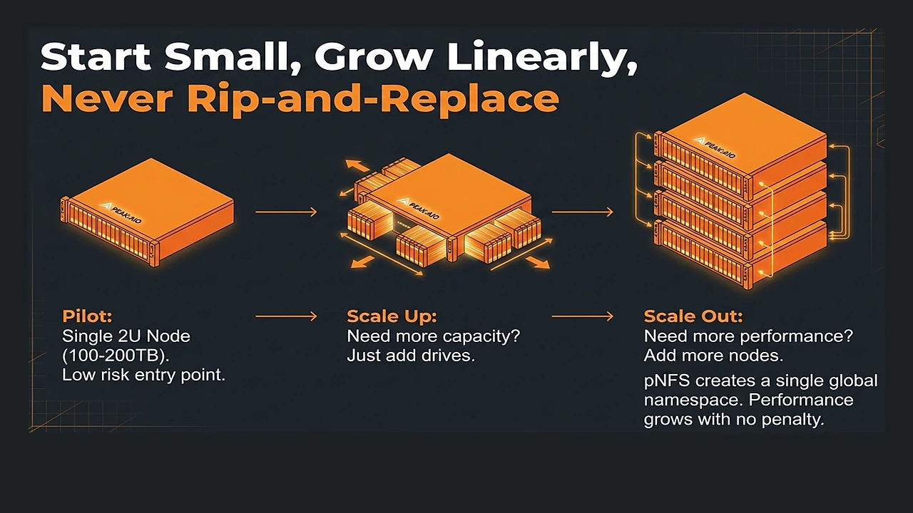 PEAK:AIO storage scaling from a single node to a multi-node deployment