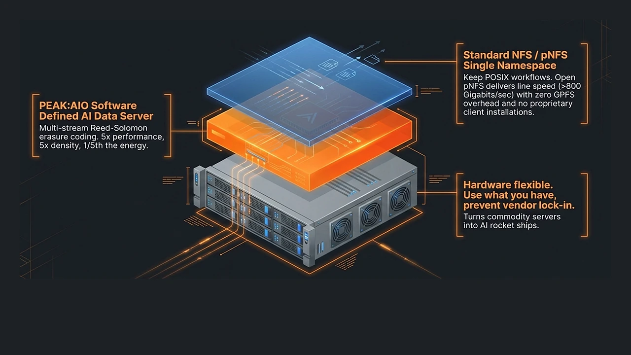 PEAK:AIO software-defined AI Data Server architecture