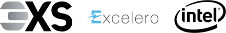3XS Logo - E8 Logo - Intel Logo