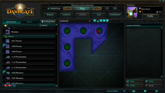 Dawngate Loadouts