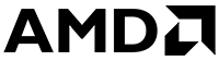 amd brand logo black