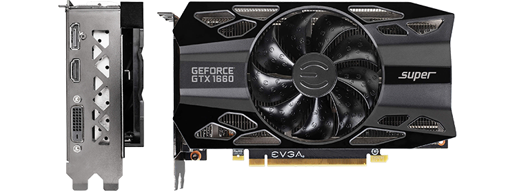 EVGA NVIDIA GeForce GTX 1660 6GB SUPER BLACK GAMING Turing Graphics Card LN104216 - 06G-P4-1061 ...