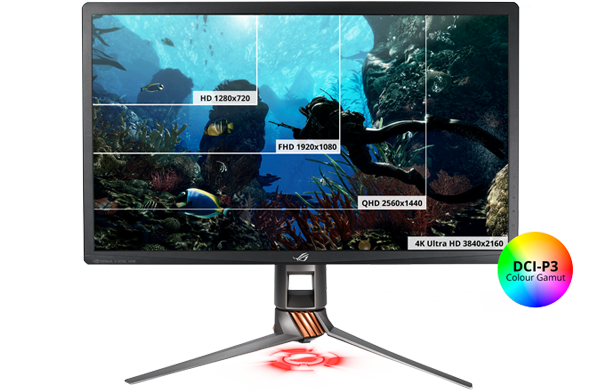 Monitor Asus ROG Swift PG27UQ 27 4K IPS UHD 144Hz HDR G-Sync Quantum Dot -  Peças para Computadores e Workstation de Alta Performance