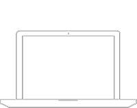Outline illustration of a laptop