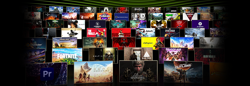 Multiple rows of modern video game titles.