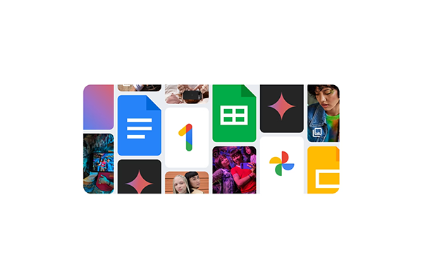 Different google program logos together