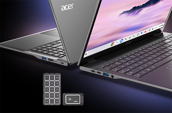 Close up image of laptop ports