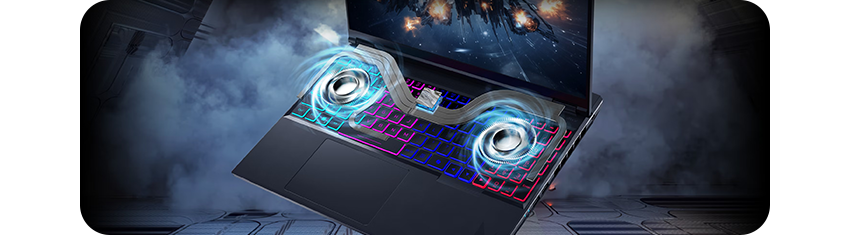Visual showing fans inside laptop