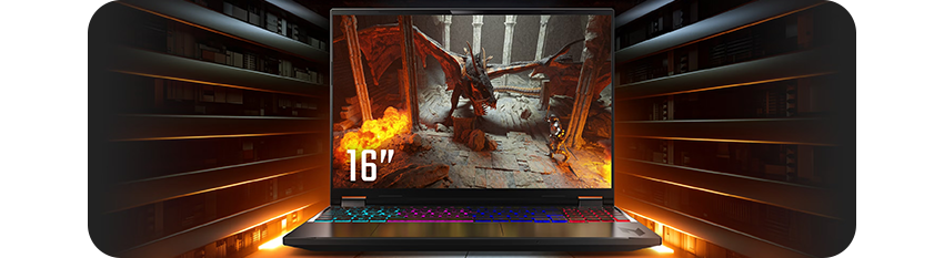 Visual showing 16-inch display