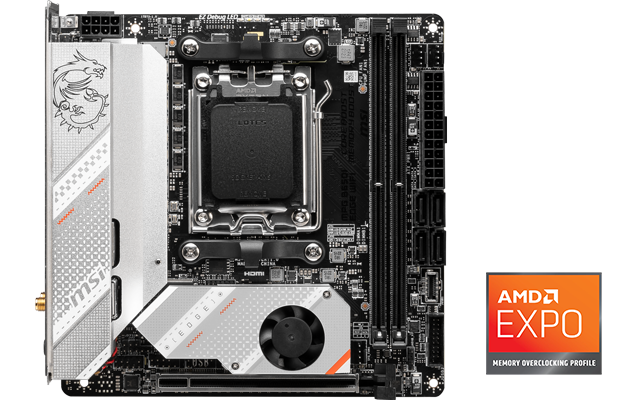 MSI AMD B650I EDGE WIFI AM5 PCIe4 DDR5 Mini ITX Motherboard AMD EXPO LN129281 MPG B650I EDGE WIFI SCAN UK