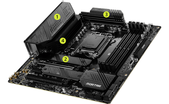 MSI AMD B650M MORTAR WIFI microATX Motherboard LN129283 - MAG