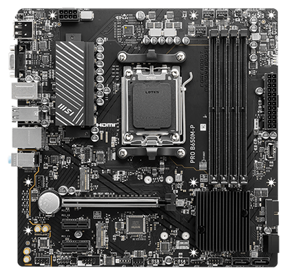 PRO B650M-P AMD Ryzen MicroATX Motherboard from MSI