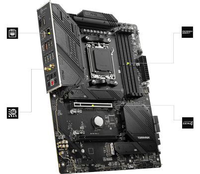 MSI AMD B650 TOMAHAWK WIFI AM5 DDR5 ATX Motherboard LN129282 MAG B650 TOMAHAWK WIFI SCAN UK