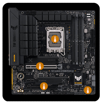 ASUS TUF GAMING B760M-PLUS DDR4 M-ATX Motherboard LN131622 - TUF