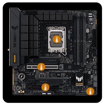 ASUS TUF GAMING B760M-PLUS WiFi DDR4 M-ATX Motherboard LN131621