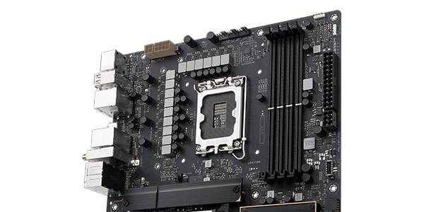 ProCool Power Connectors highlighted on motherboard.
