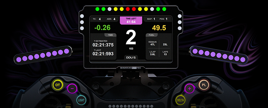 Beacon Lights positioned either side of a wheel mounted display to highlight premium design