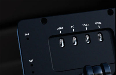 ControlCenter rear IO ports, highlighting connectivity