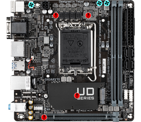 Mother Gigabyte H610i Lga1700 Ddr4 Mini Itx (solo En Maquina Armada)